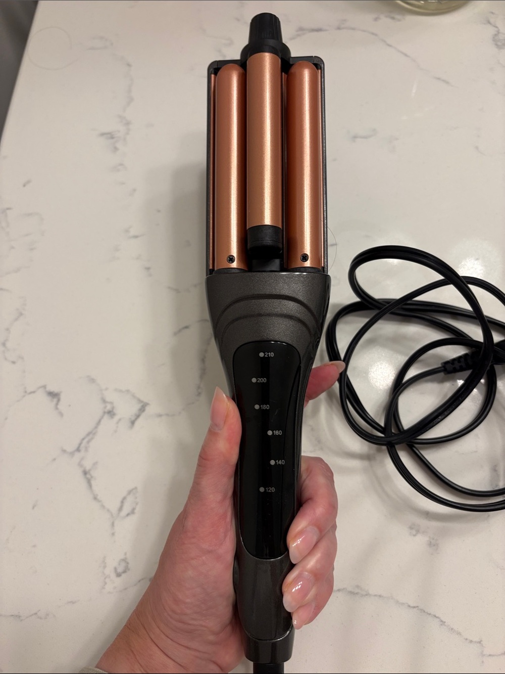 Revlon Triple Barrel Waver - Rose Gold & Black